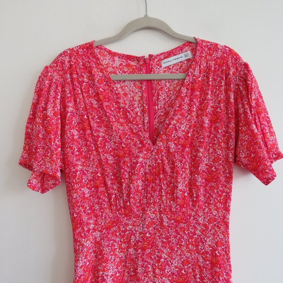 FAITHFULL THE BRAND Raphaela Midi Dress in Almona Floral Print Pink - Size US 8 - Picture 4 of 13